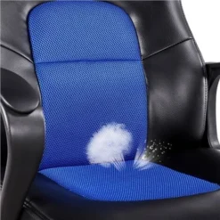 Yaheetech Gaming Chair High Back Ergonomic Racing Chair Office Reclining Chair Swivel Chair, Blue -Office Furniture Store 33037638 5