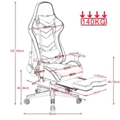 Yaheetech Ergonomic Gaming Chair Racing Chair, Black/Red -Office Furniture Store 33594201 5