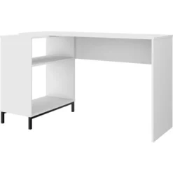 OUT & OUT Vola White Corner Computer Desk