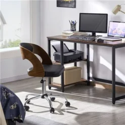 Yaheetech Office Chair Adjustable Swivel Desk Chair Breathable Computer Chair, Black 7 Yaheetech Office Chair Adjustable Swivel Desk Chair Breathable Computer Chair, Black -Office Furniture Store 35337655 3