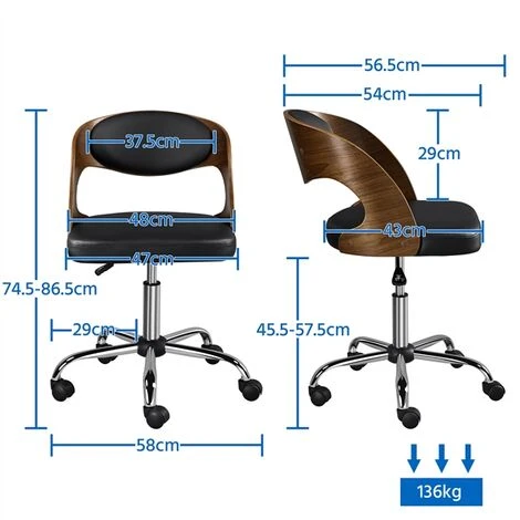 Yaheetech Office Chair Adjustable Swivel Desk Chair Breathable Computer Chair, Black 5 Yaheetech Office Chair Adjustable Swivel Desk Chair Breathable Computer Chair, Black - Image 5