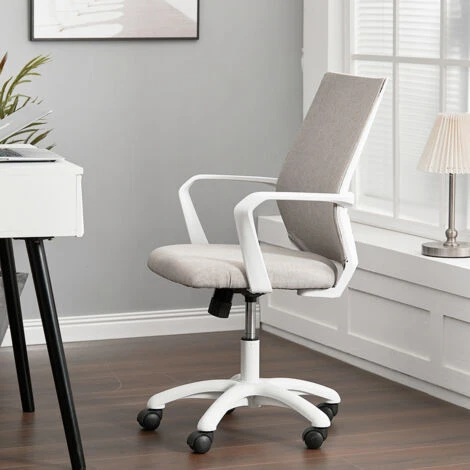Livingandhome Fabric Office Chair, Khaiki 2 Livingandhome Fabric Office Chair, Khaiki - Image 2