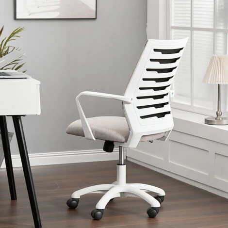 Livingandhome Fabric Office Chair, Khaiki 3 Livingandhome Fabric Office Chair, Khaiki - Image 3