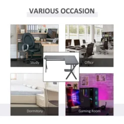 HOMCOM L-Shaped Corner Computer Desk Laptop Workstation PC Table Home Office 9 HOMCOM L-Shaped Corner Computer Desk Laptop Workstation PC Table Home Office -Office Furniture Store 35819589 5