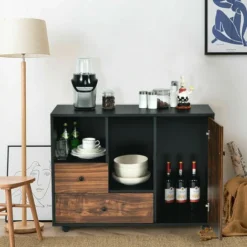 Mobile File Cabinet Lateral Stationery Storage Large Printer Stand W/ 2 Drawers -Office Furniture Store 36289964 3