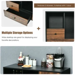 Mobile File Cabinet Lateral Stationery Storage Large Printer Stand W/ 2 Drawers -Office Furniture Store 36289964 5