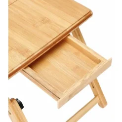 Deuba Folding Laptop Stand Table Desk Adjustable Lapdesk PC Desktop Notebook Bamboo Bed Sofa Tray Drawing Writing Working -Office Furniture Store 37395138 4