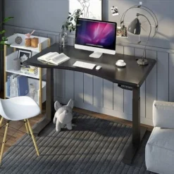 FLEXISPOT E6B Height Adjustable Electric Standing Desk Frame Only Three-Stage With Anti-collision System, Heavy Duty Steel Stand Up Desk With Automatic Memory Smart Keyboard (Black Frame) -Office Furniture Store 37997691 5