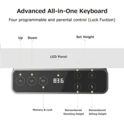 SANODESK EZ1 Standing Desk Electric Height-Adjustable Desk Frame Only With Anti-collision Protection, Memory Control And Soft Start/stop Function (Black) -Office Furniture Store 37997707 3