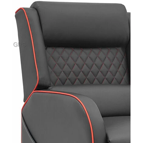 Nova Black Base/Red Trim DV-09 Gaming Recliner 2 Nova Black Base/Red Trim DV-09 Gaming Recliner - Image 2