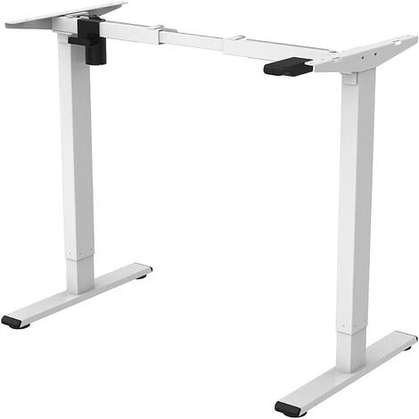 FLEXISPOT EG1 Height Adjustable Electric Standing Desk Frame,2-Stage Desk With Single Motor Heavy Duty Steel Stand Up Desk (White Frame) 1 FLEXISPOT EG1 Height Adjustable Electric Standing Desk Frame,2-Stage Desk With Single Motor Heavy Duty Steel Stand Up Desk (White Frame)