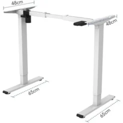FLEXISPOT EG1 Height Adjustable Electric Standing Desk Frame,2-Stage Desk With Single Motor Heavy Duty Steel Stand Up Desk (White Frame) 7 FLEXISPOT EG1 Height Adjustable Electric Standing Desk Frame,2-Stage Desk With Single Motor Heavy Duty Steel Stand Up Desk (White Frame) -Office Furniture Store 38691446 3