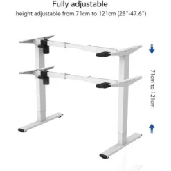 FLEXISPOT EG1 Height Adjustable Electric Standing Desk Frame,2-Stage Desk With Single Motor Heavy Duty Steel Stand Up Desk (White Frame) 8 FLEXISPOT EG1 Height Adjustable Electric Standing Desk Frame,2-Stage Desk With Single Motor Heavy Duty Steel Stand Up Desk (White Frame) -Office Furniture Store 38691446 4