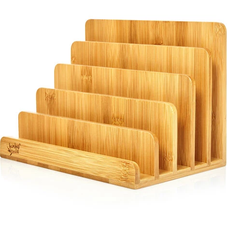 Blumfeldt Letter Tray With 5 Compartments DIN A4 25x17.5x16cm Standing Or Lying Bamboo 1 Blumfeldt Letter Tray With 5 Compartments DIN A4 25x17.5x16cm Standing Or Lying Bamboo