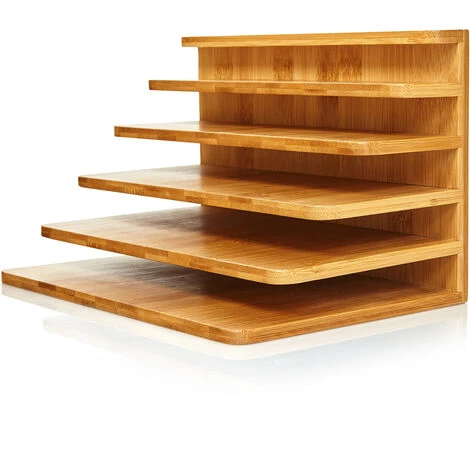 Blumfeldt Letter Tray With 5 Compartments DIN A4 25x17.5x16cm Standing Or Lying Bamboo 3 Blumfeldt Letter Tray With 5 Compartments DIN A4 25x17.5x16cm Standing Or Lying Bamboo - Image 3