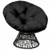 Papasan Chair Rattan Ergonomic Chair W/ 360Â¡Ã£ Swivel & Soft Cushion Home Garden