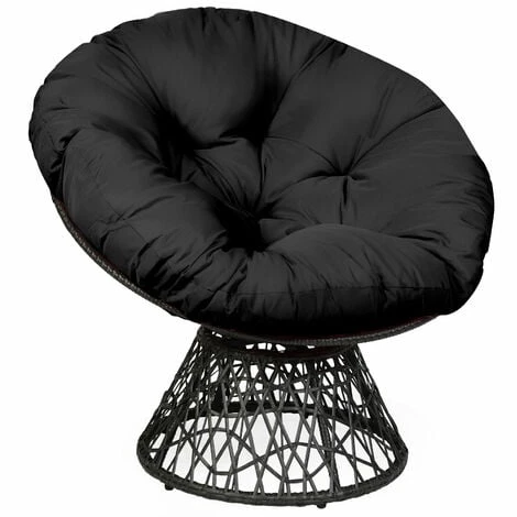 Papasan Chair Rattan Ergonomic Chair W/ 360¡ã Swivel & Soft Cushion Home Garden 1 Papasan Chair Rattan Ergonomic Chair W/ 360¡ã Swivel & Soft Cushion Home Garden