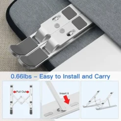 Laptop Stand, 7-Levels Adjustable Portable Laptop Holder Notebooks, Foldable Ventilated Laptop Riser For Desk, Aluminum Non-Slip Laptop Mount 7 Laptop Stand, 7-Levels Adjustable Portable Laptop Holder Notebooks, Foldable Ventilated Laptop Riser For Desk, Aluminum Non-Slip Laptop Mount -Office Furniture Store 40027556 3