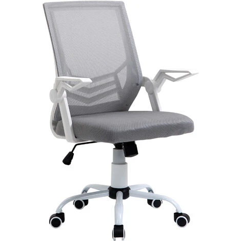 Vinsetto Mesh Swivel Office Chair Task Computer Chair W/ Lumbar Support, Grey 1 Vinsetto Mesh Swivel Office Chair Task Computer Chair W/ Lumbar Support, Grey