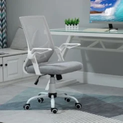 Vinsetto Mesh Swivel Office Chair Task Computer Chair W/ Lumbar Support, Grey 7 Vinsetto Mesh Swivel Office Chair Task Computer Chair W/ Lumbar Support, Grey -Office Furniture Store 40901546 3