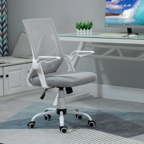 Vinsetto Mesh Swivel Office Chair Task Computer Chair W/ Lumbar Support, Grey 3 Vinsetto Mesh Swivel Office Chair Task Computer Chair W/ Lumbar Support, Grey - Image 3
