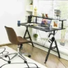 Gaming Computer Desk Ergonomic Racing Table Workstation W/ Monitor Shelf