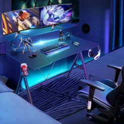 Gaming Computer Desk Ergonomic Racing Table Workstation W/ Monitor Shelf 9 Gaming Computer Desk Ergonomic Racing Table Workstation W/ Monitor Shelf -Office Furniture Store 41019527 5
