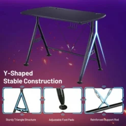 Modern Computer Desk Wooden Writing Table Home Office Y-shaped Workstation -Office Furniture Store 41019529 4