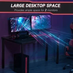 HOMCOM L-Shaped Corner Desk Computer Workstation PC Gaming Desk 145 X 81 X 76cm Right 9 HOMCOM L-Shaped Corner Desk Computer Workstation PC Gaming Desk 145 X 81 X 76cm Right -Office Furniture Store 41944105 5