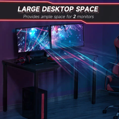 HOMCOM L-Shaped Corner Desk Computer Workstation PC Gaming Desk 145 X 81 X 76cm Right 5 HOMCOM L-Shaped Corner Desk Computer Workstation PC Gaming Desk 145 X 81 X 76cm Right - Image 5