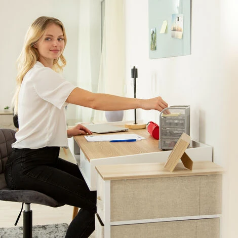 Relaxdays Desk Organizer, Metal Mesh Storage Box, File Sorter, HWD 21 X 12.5 X 13 Cm, Black 2 Relaxdays Desk Organizer, Metal Mesh Storage Box, File Sorter, HWD 21 X 12.5 X 13 Cm, Black - Image 2