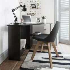 Essie Corner Desk - Black 5 Essie Corner Desk - Black -Office Furniture Store 47467880 2