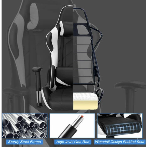 Ergonomic Racing Gaming Chair Swivel Executive Recliner Computer Desk Chair 3 Ergonomic Racing Gaming Chair Swivel Executive Recliner Computer Desk Chair - Image 3