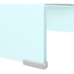 TV Stand/Monitor Riser Glass White 40x25x11 Cm VidaXL 9 TV Stand/Monitor Riser Glass White 40x25x11 Cm VidaXL -Office Furniture Store 5055749 5