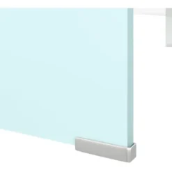 TV Stand/Monitor Riser Glass White 110x30x13 Cm VidaXL -Office Furniture Store 5055752 5