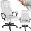 Luxury Office Chair Made Of Artificial Leather - Desk Chair, Computer Chair, Ergonomic Chair - White