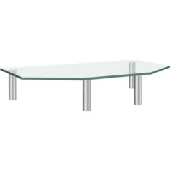 Monitor Stand 45x26x8.6 Cm Transparent Glass VidaXL