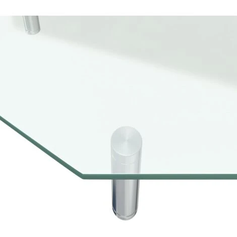 Monitor Stand 45x26x8.6 Cm Transparent Glass VidaXL 5 Monitor Stand 45x26x8.6 Cm Transparent Glass VidaXL - Image 5