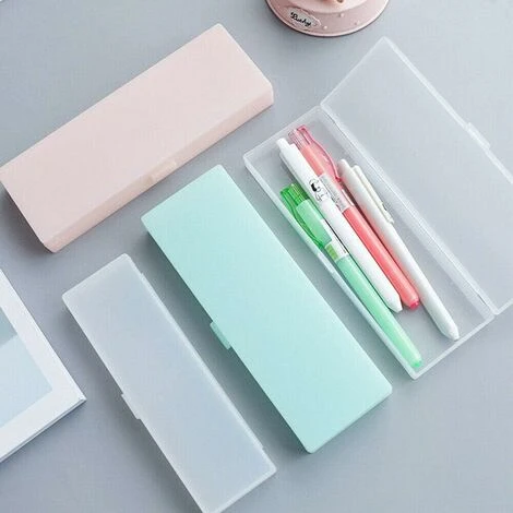 LangRay 2Pcs Plastic Pencil Case Pen Box Organizer Pen Holder School Supplies Student Pencil Box (Mint Green, Small) 1 LangRay 2Pcs Plastic Pencil Case Pen Box Organizer Pen Holder School Supplies Student Pencil Box (Mint Green, Small)