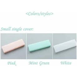 LangRay 2Pcs Plastic Pencil Case Pen Box Pen Holder School Supply Organizer Student Pencil Box (White, Small) -Office Furniture Store 51799544 3