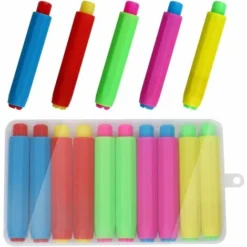 LangRay 10pcs Pencil Holder Chalk Holder Chalk Holder Chalk Holder Plastic Chalk Holder Chalk Holder Lid Chalk Pencil Holder Chalk Holder Kids Chalk Holder Lid For Desk School Children Teacher (5 Colo