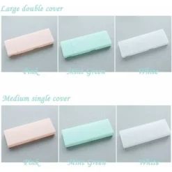 LangRay 2Pcs Plastic Pencil Case Pen Box Organizer Pen Holder School Supplies Student Pencil Box (Pink, Small) -Office Furniture Store 51800121 3