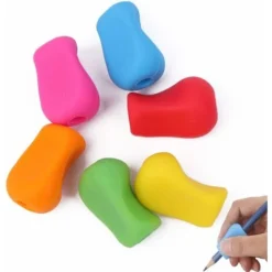 LangRay Writing Aid For Children's Pens, Handles For Children's Pencils Handwriting, Children's Pen Holders, Ergonomic Silicone Pencil Holder For Left Or Right (10 Pieces)