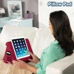 Pillow Pad Multi-Angle Soft Tablet Stand, Burgundy -Office Furniture Store 51801853 4