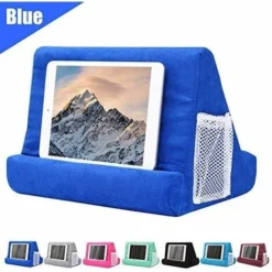 Soft Pillow Tablet Pillow Stand For Ipad Stand Mult-Angle Tablet Phone Holder Lap Stand Mobile Phone Holder (Blue)