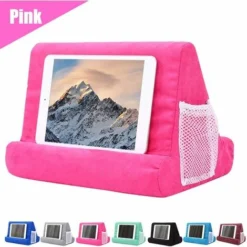 Soft Pillow Tablet Pillow Stand For Ipad Stand Mult-Angle Tablet Phone Holder Lap Stand Mobile Phone Holder (Pink)