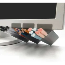 Screen Pencil Holder Treasures Creative DIY Desk Accessories Office Organizer Bags Containers Storage Bags -3 Pack (Gray Triangle)