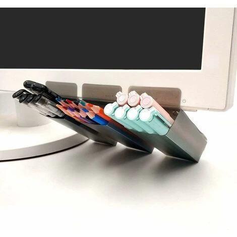 Screen Pencil Holder Treasures Creative DIY Desk Accessories Office Organizer Bags Containers Storage Bags -3 Pack (Gray Trapeze) 1 Screen Pencil Holder Treasures Creative DIY Desk Accessories Office Organizer Bags Containers Storage Bags -3 Pack (Gray Trapeze)