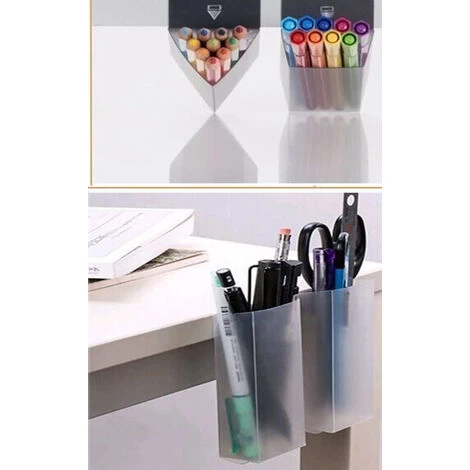 Screen Pencil Holder Treasures Creative DIY Desk Accessories Office Organizer Bags Containers Storage Bags -3 Pack (Gray Trapeze) 2 Screen Pencil Holder Treasures Creative DIY Desk Accessories Office Organizer Bags Containers Storage Bags -3 Pack (Gray Trapeze) - Image 2