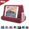 Soft Pillow Tablet Pillow Stand For Ipad Stand Mult-Angle Tablet Phone Holder Lap Stand Mobile Phone Holder (Wine Red)